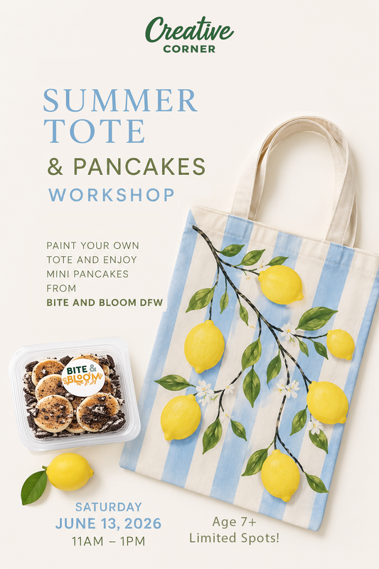 Summer Tote and Pancakes Workshop | June 13th 11AM-1PM