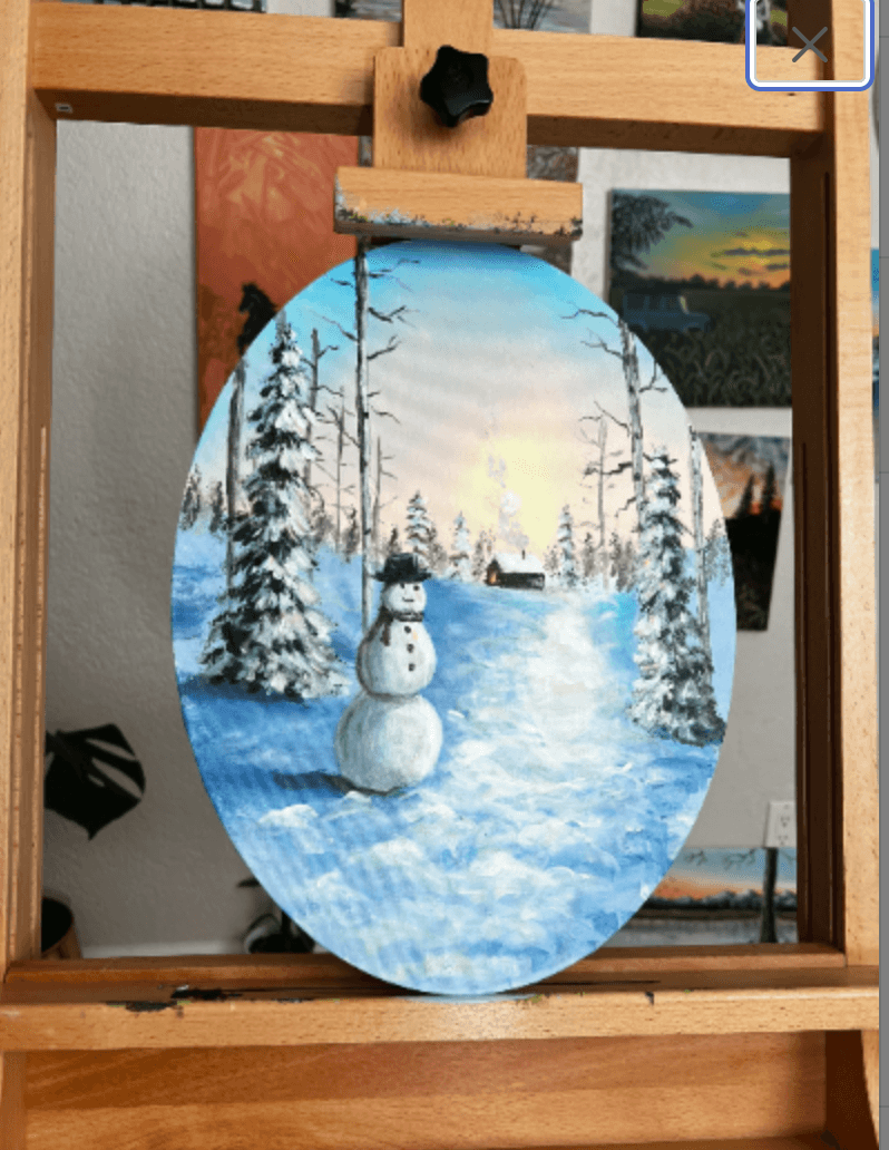 snowman painting